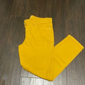 ANA SOZE 6 MUSTARD YELLOW SKINNY JEANS